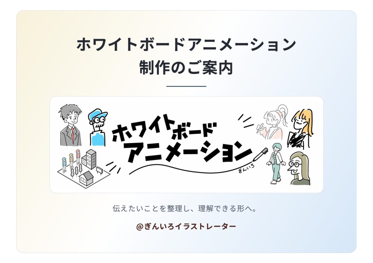 ホワイトボードアニメーション制作のご案内の表紙
