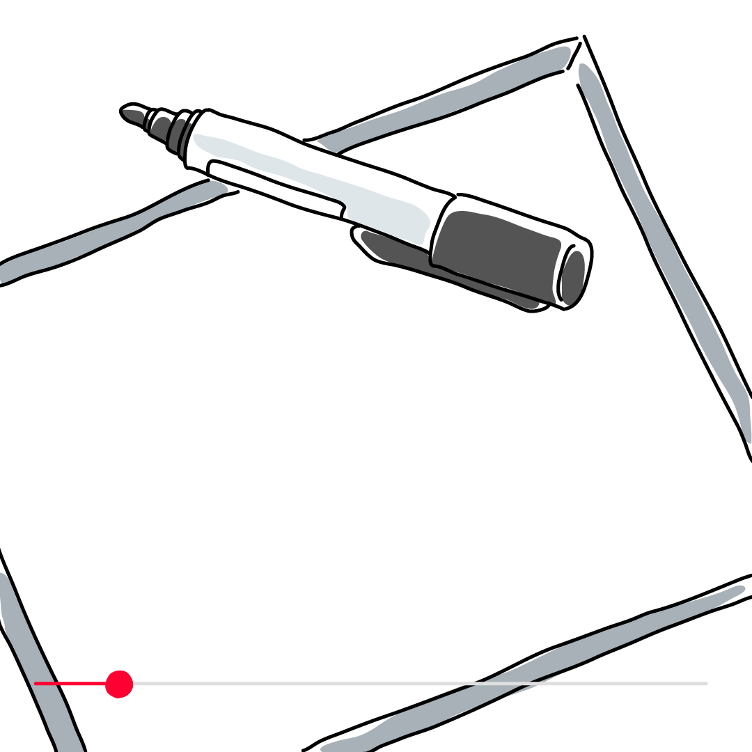 白い背景に絵や文字が描かれた様子